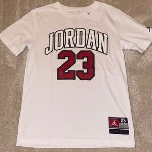 Jordan White Tee with Red & Black '23 Graphic